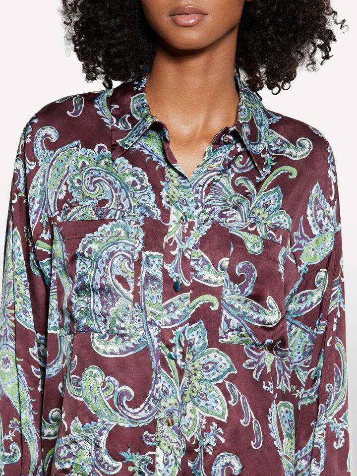 Camisa padrão paisley - camisas para mulher - Multi-color | Sisley image number 4